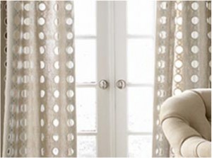 Light cream curtains in a Saratoga Springs home